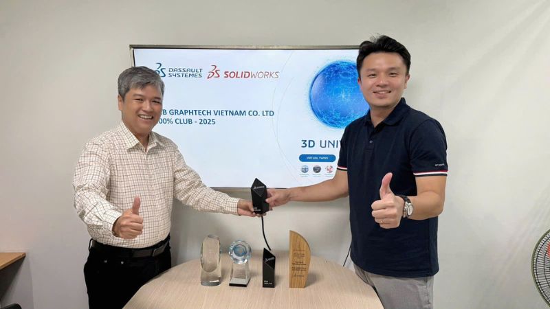 PCB GraphTech nhận giải WW 100% Club từ Dassault Systèmes